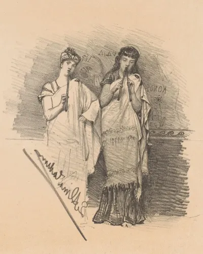 Twee Vrouwen Blazen Op Fluiten