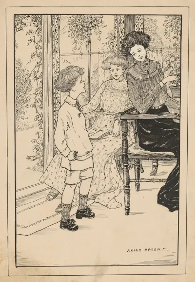 Twee Vrouwen En Een Jongen In Een Serre 2