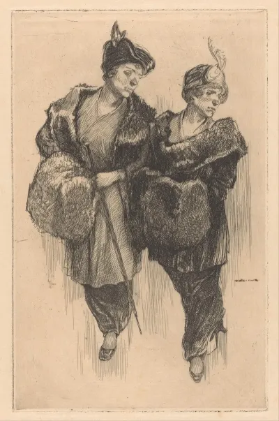 Twee Vrouwen In Bont