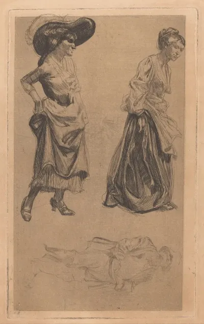 Twee Vrouwenfiguren En Een Mannenfiguur