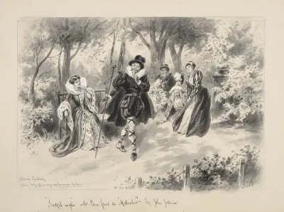 Twelfth Night Mr Ben Greet As Malvolio Act Iii Scene 1 The Royal Naval School August 6 1898
