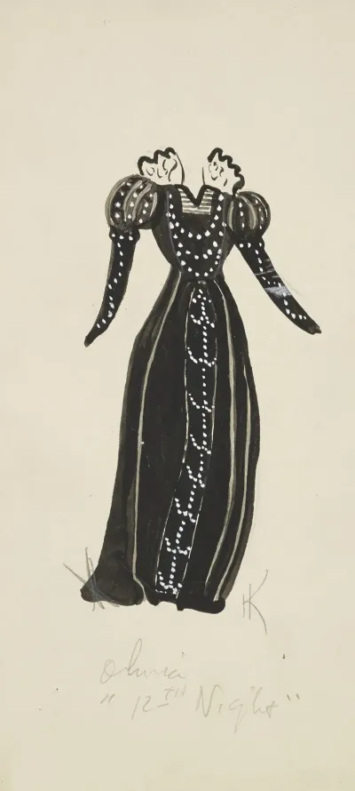 Twelfth Night Olivia Black Dress