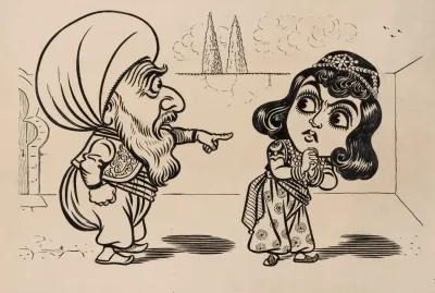 Twelve Comic Strip Frames Of Arabic Woman Running Away With Young Man After Argument With Her Father Pl 1