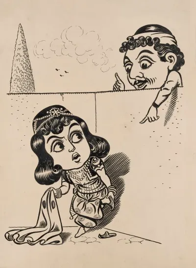 Twelve Comic Strip Frames Of Arabic Woman Running Away With Young Man After Argument With Her Father Pl 5