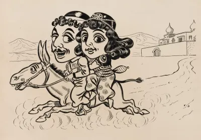 Twelve Comic Strip Frames Of Arabic Woman Running Away With Young Man After Argument With Her Father Pl 9