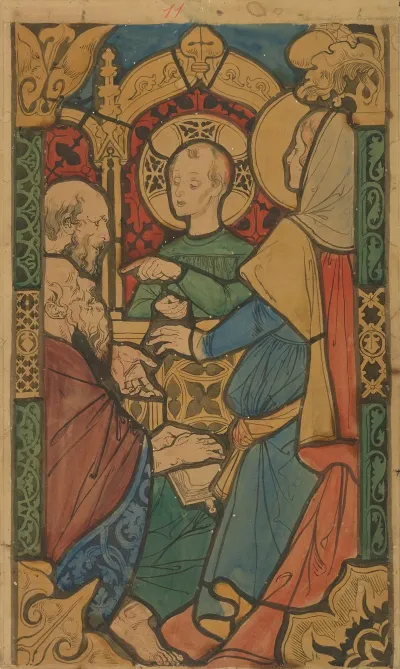 Twelve Year Old Christ Teaching In The Temple