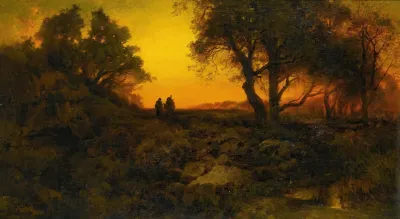 Twilight Landscape Flight Into Egypt