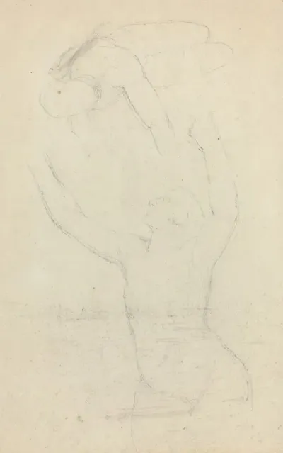Two Airborne Figures Reaching Out To One Another