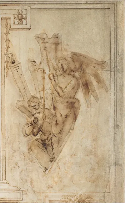 Two Angels Carrying Torches