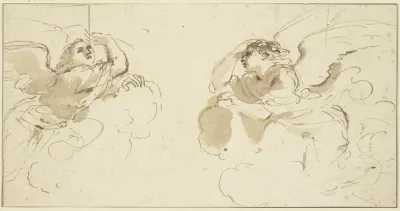 Two Angels In Clouds