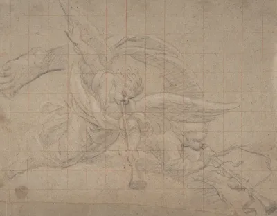 Two Angels Study For The Val De Grace