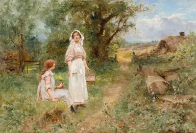 Two Blackberry Gatherers
