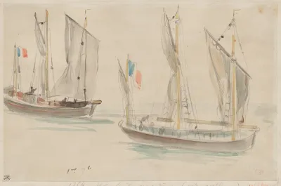 Two Boats At The Harbor Of Dieppe