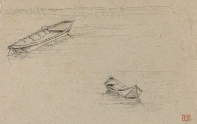 Two Boats For Labside De Notre Dame De Paris