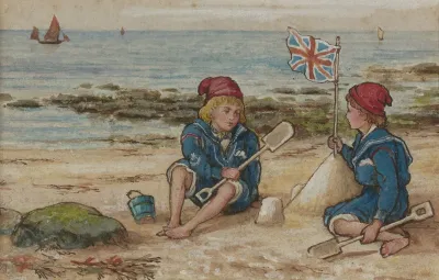 Two Children On A Beach