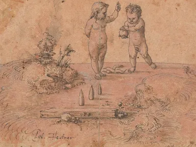 Two Children Playing With A Ball