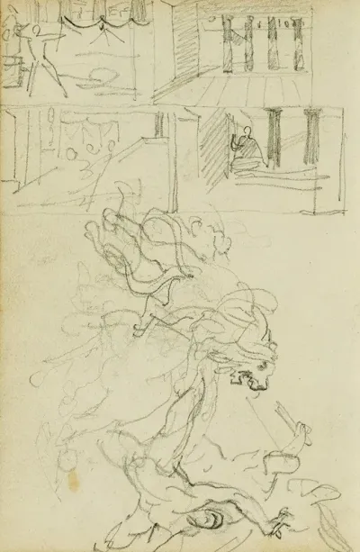Two Compositional Studies Of A Lion Hunt