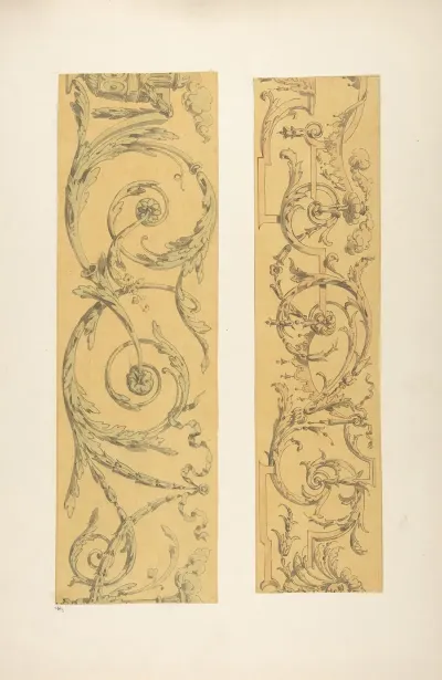 Two Designs For Decorative Borders In Strapwork And Rinceaux