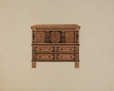 Two Drawer Sunflower Chest Front View