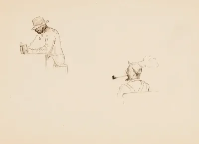 Two Drawings Of Men