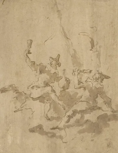 Two Drinking Men