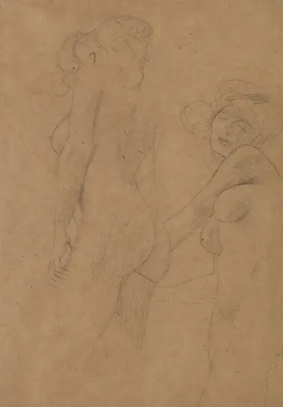 Two Female Nudes Standing
