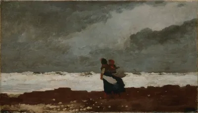 Two Figures By The Sea