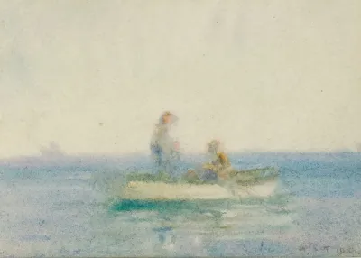 Two Figures In A Boat 2