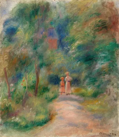 Two Figures On A Path Deux Figures Dans Un Sentier