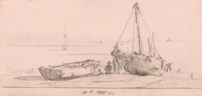 Two Fishing Boats At Brighton Beach