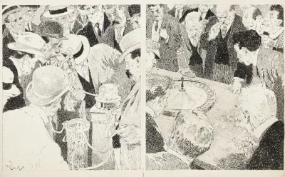 Two Forms Of Gambling On Left The Stock Market On The Right A Casino