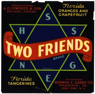 Two Friends Brand Citrus Label