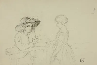 Two Girls At Gate