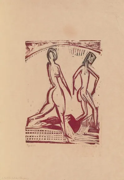Two Girls Bathing