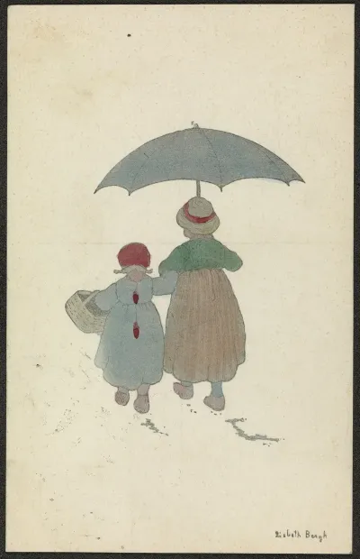 Two Girls With Umbrella