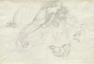 Two Grieving Angels Verso