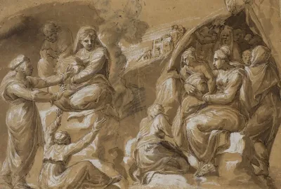 Two Groups Of Women And Men