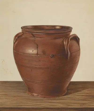 Two Handled Jar Stoneware