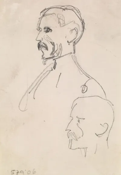 Two Head Studies In Profile