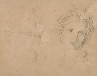 Two Idealized Womens Heads