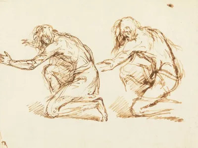 Two Kneeling Figures 2