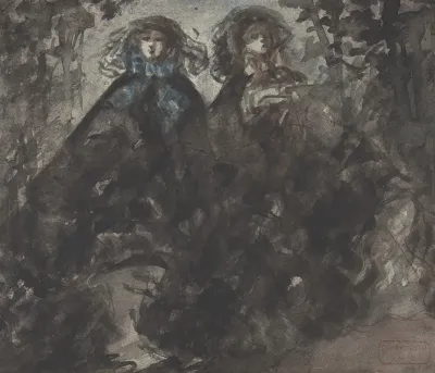 Two Ladies Taking A Walk