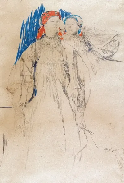 Two Laughing Women