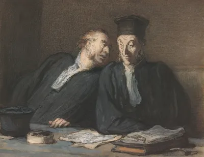 Two Lawyers Conversing 2