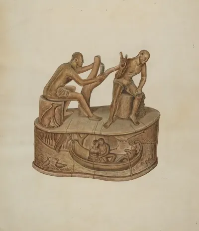Two Male Figures Seated
