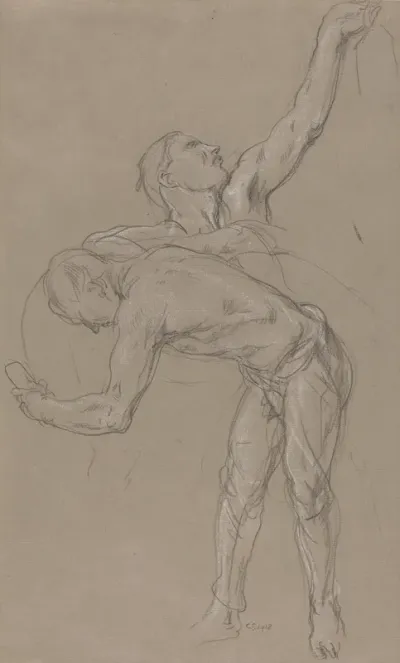 Two Male Figures Study For The Good Samaritan