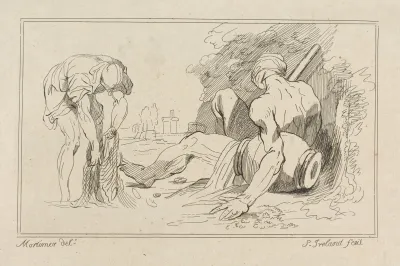 Two Men Beside A Water Jar