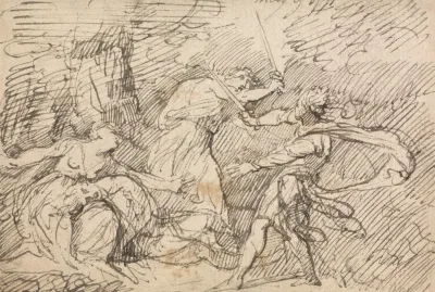 Two Men Fighting Before A Woman