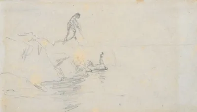 Two Men On A Rocky Shore