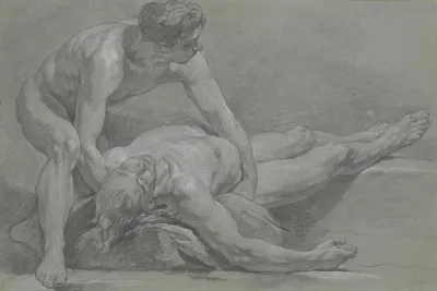 Two Nude Male Figures